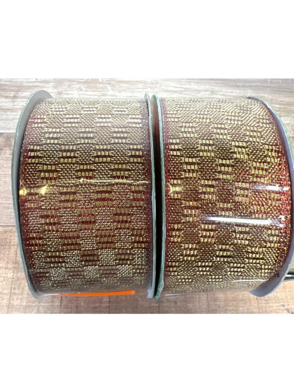 2 Tis The Season Metallic Ribbon 1.5"x4 Yards Each 55% Metallic 45% Nylon Wired